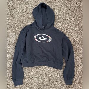 NWOT Nike Black Cropped Hoodie Size S